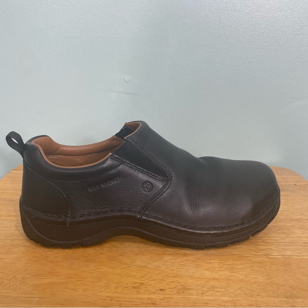 Red Wing 6700 Black Aluminum Toe Slip On Shoe Sz 10 Wide 2E Work